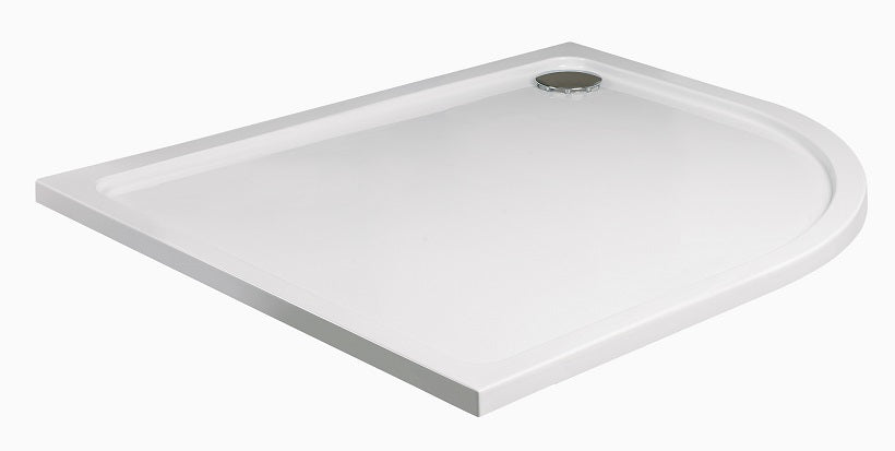 Low Profile 1000x800mm RH Offset Quadrant Shower Tray