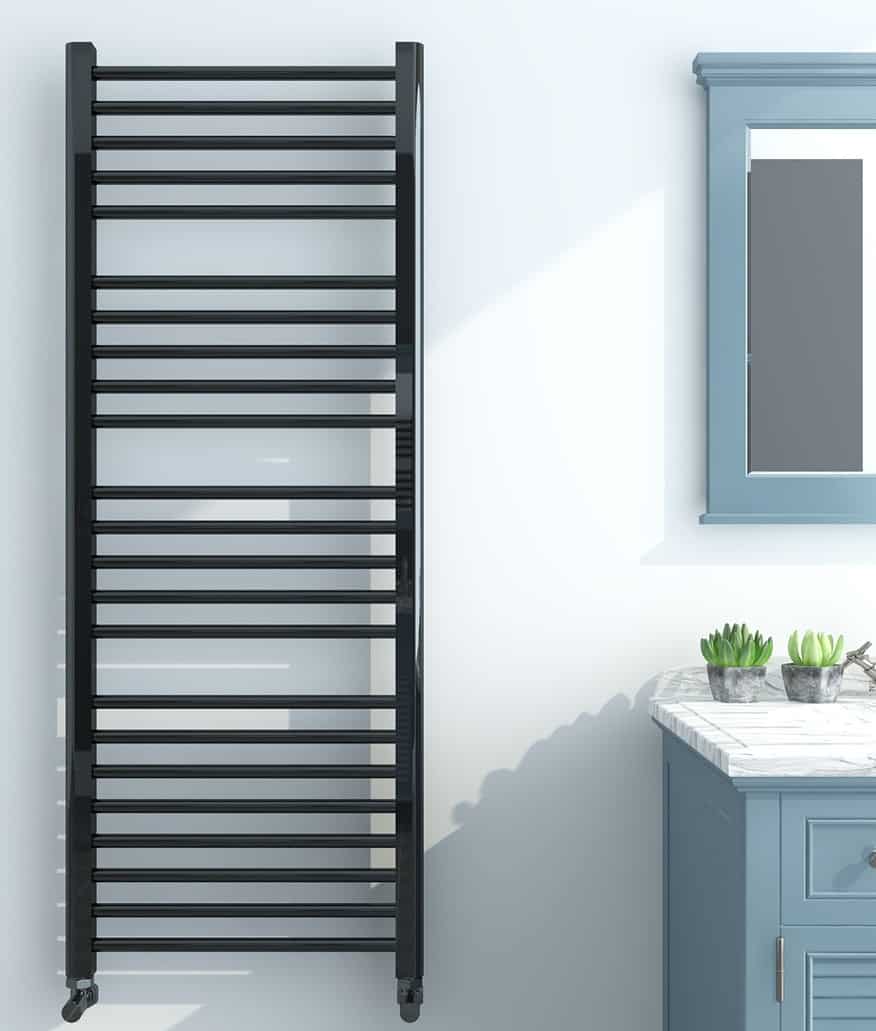Ladder Towel Warmer Black Nickel H:1200mm W:500mm