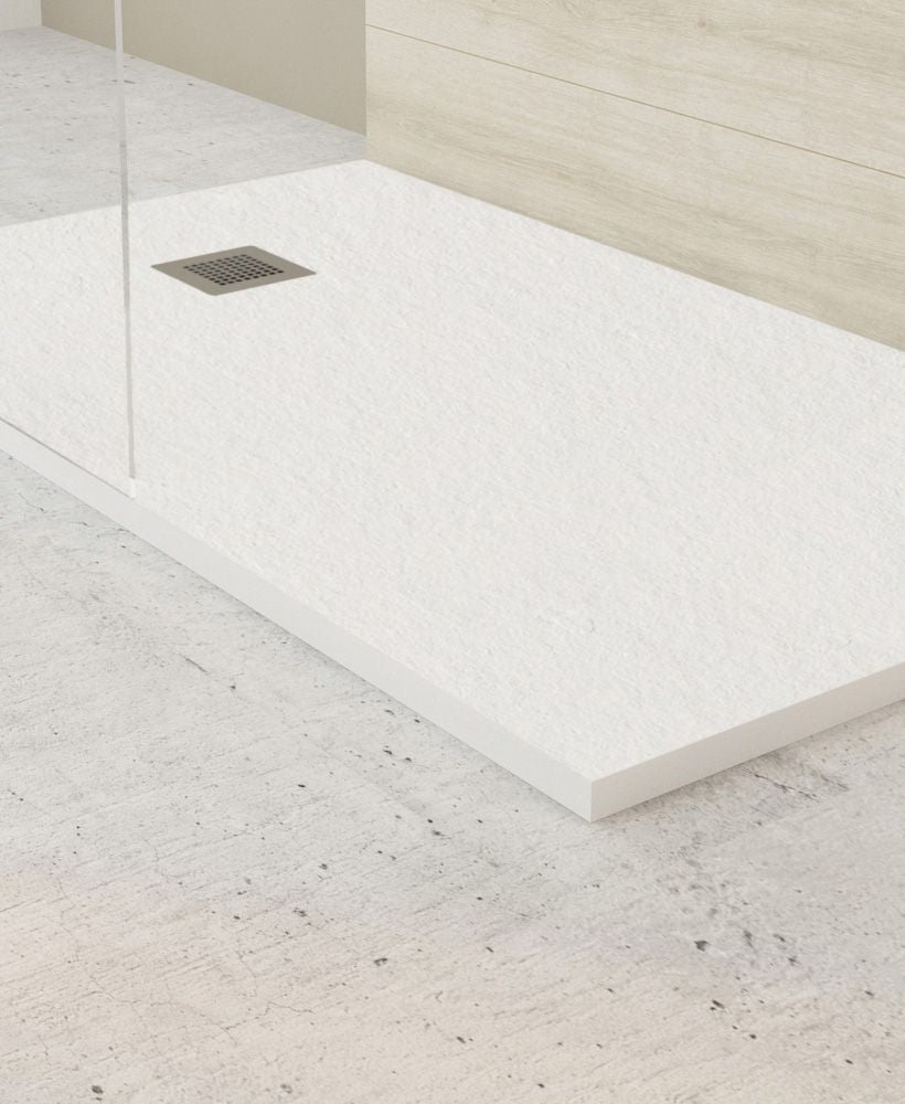 Slate White 1700x700mm Rectangular Shower Tray & Waste