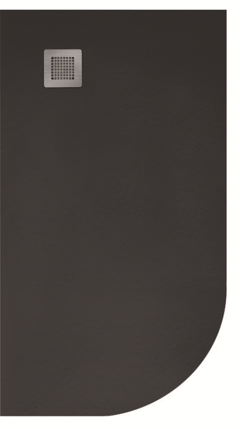 Slate Black 1200x800mm LH Offset Quadrant Shower Tray & Waste