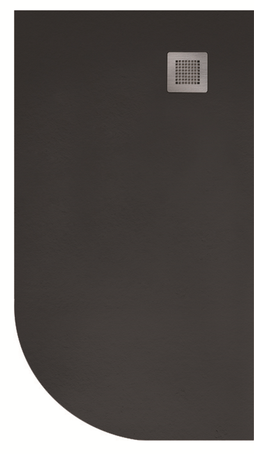 Slate Black 1200x800mm RH Offset Quadrant Shower Tray & Waste