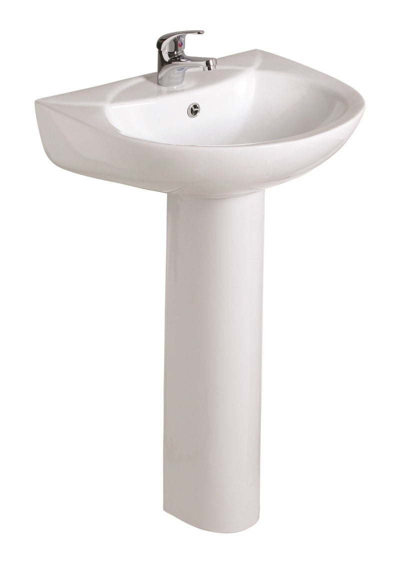 Strata 53cm Basin & Full Pedestal 1TH