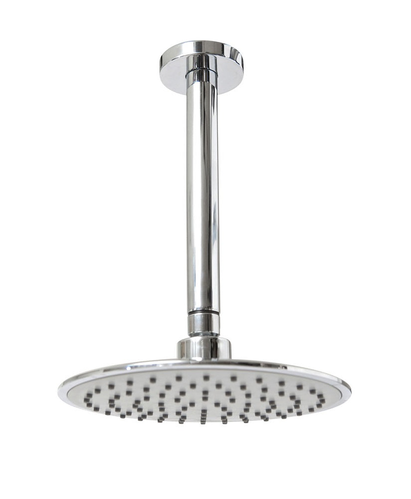 RIA 200MM GREY FACEPLATE SHOWER HEAD & 310MM CEILING ARM