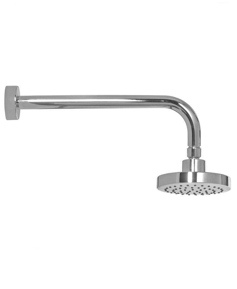 Riva 120 grey faceplate shower head&300 wall shower arm