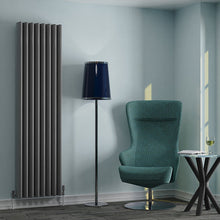 Load image into Gallery viewer, Valerio ANTHRACITE Vertical Aluminium High Output Radiators (Various Sizes)
