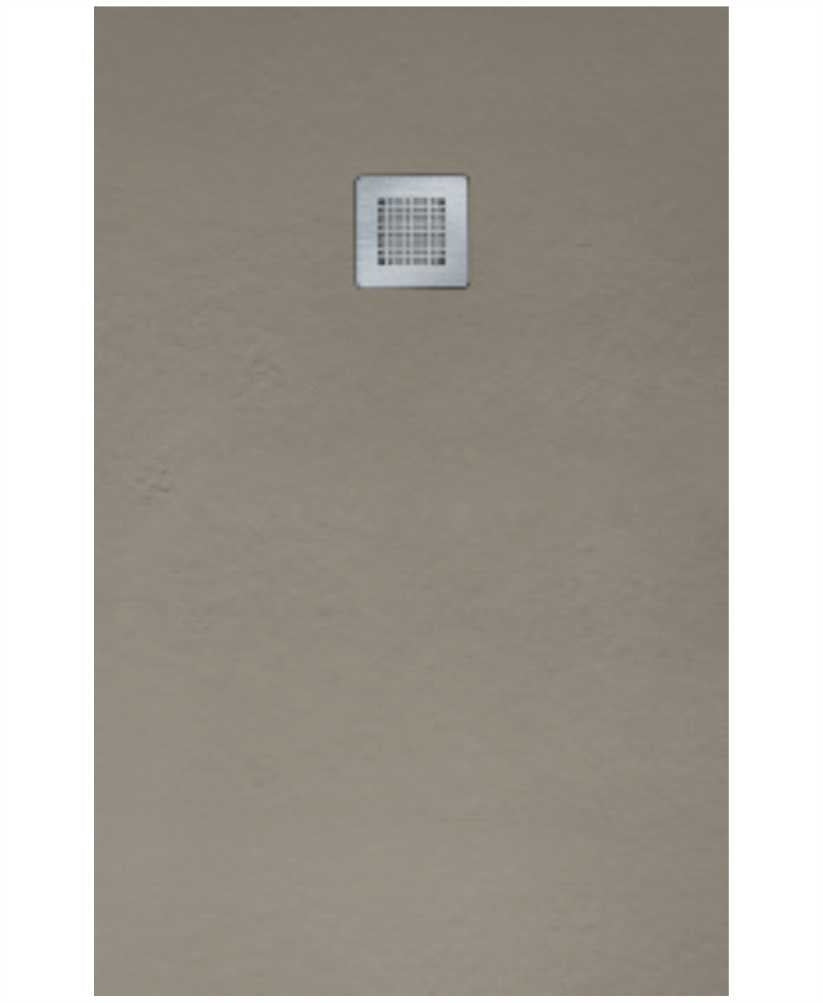 Slate Taupe 900x800mm Rectangular Shower Tray & Waste