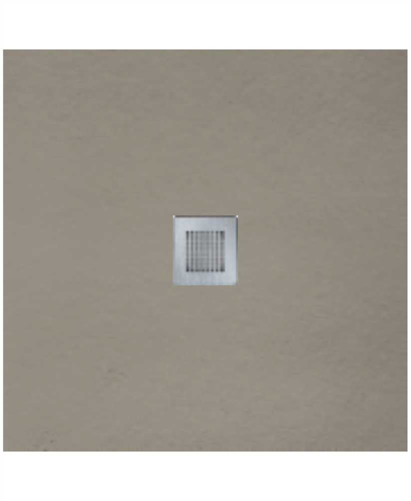 Slate Taupe 900mm Square Shower Tray & Waste