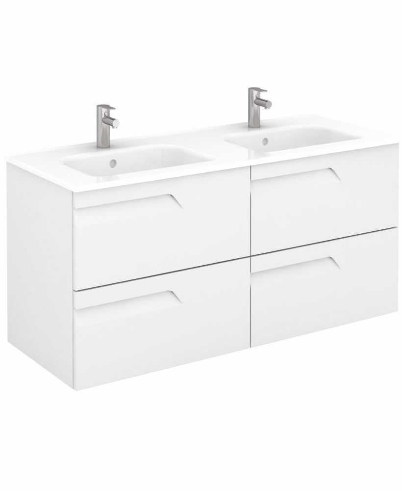 Brava 120cm White Vanity Unit & Slim Basin (Various Colours)