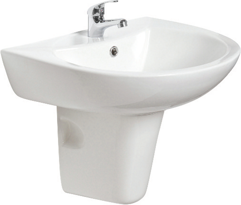 Strata 45cm Basin & Semi Pedestal 1TH