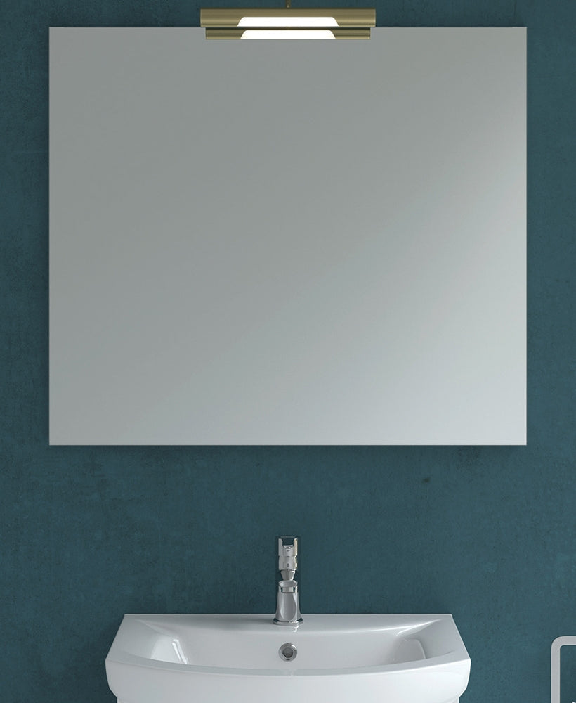 800mmx700mm Mirror & Andrea Brass Light