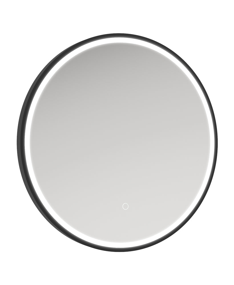 Astrid Beam Illuminated Metal Frame Round 600x600mm Mirror