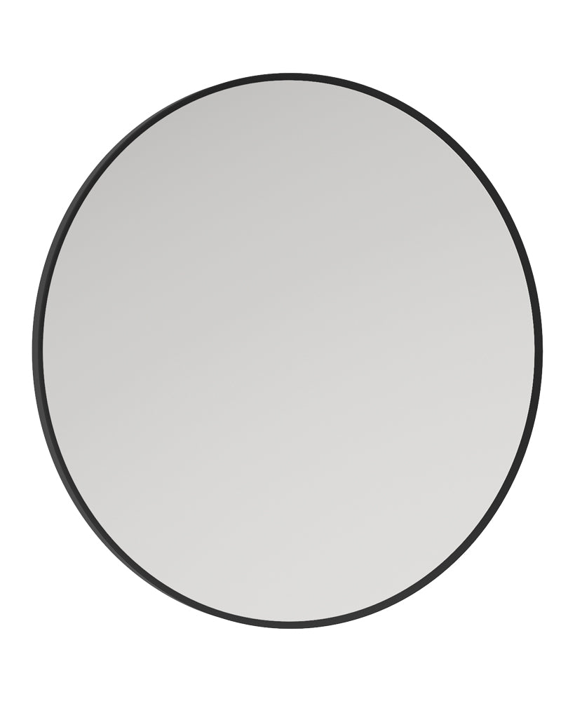 Astrid Black Non-illuminated Metal Frame Round 600x600mm Mirror