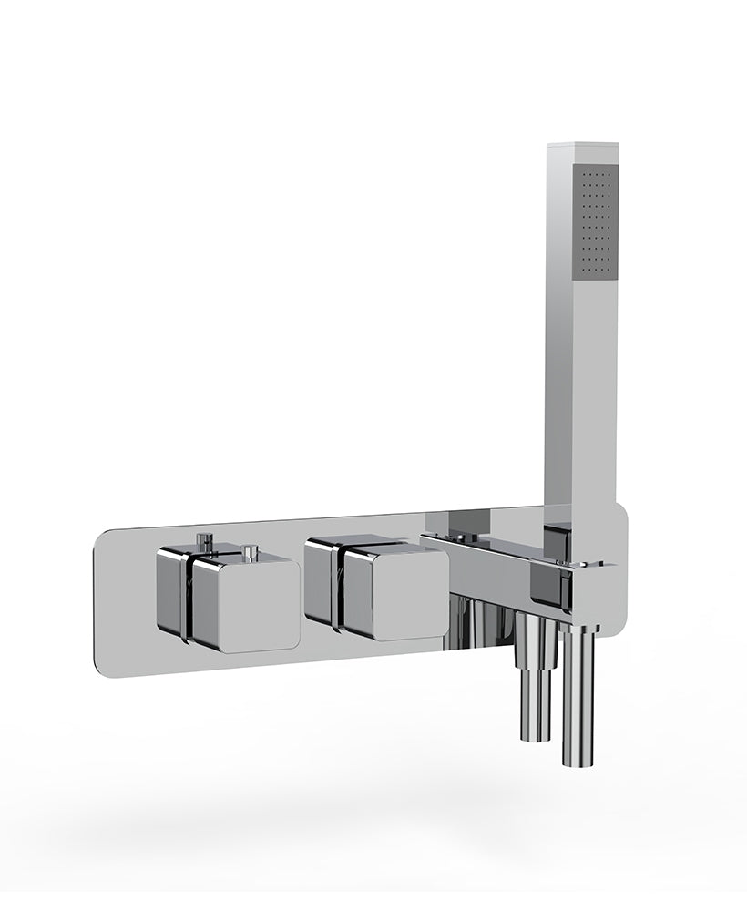 Alita Square Horizontal Dual Control Concealed Thermostatic Shower Valve