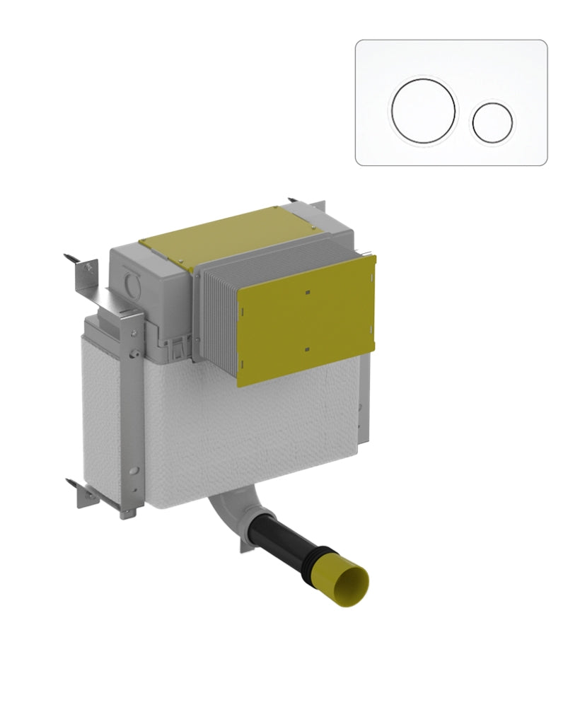 Fastfix Frame for Back to Wall WC white fascia plate , circular