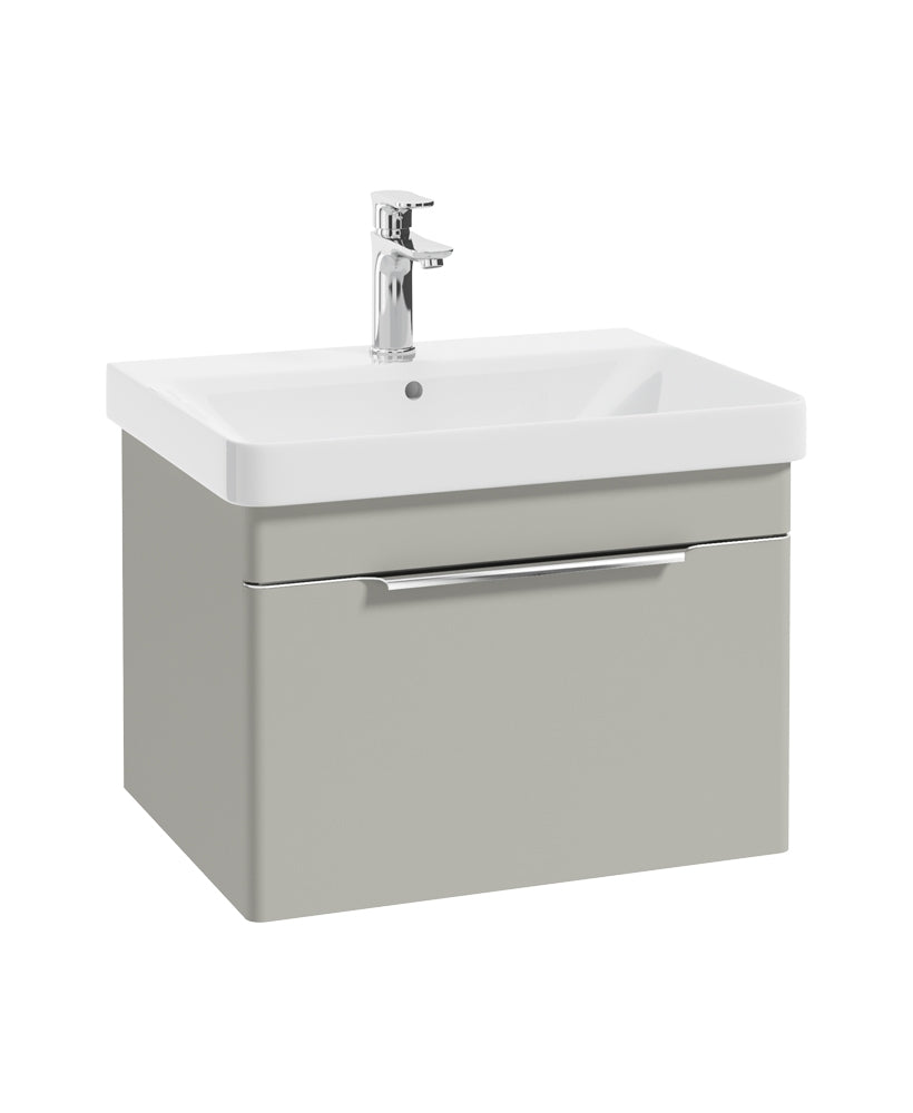 Vágar 60cm Single Drawer Wall Hung Unit Matt Arctic Grey