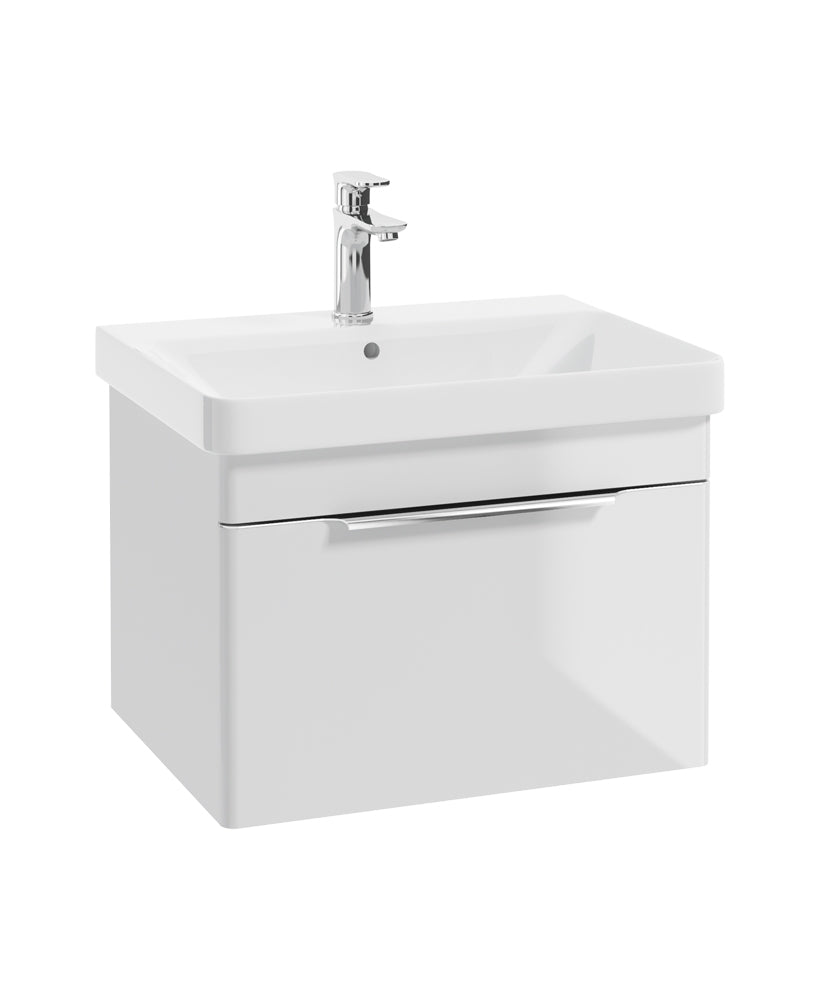 Vágar 60cm Single Drawer Wall Hung Unit Matt Gloss White
